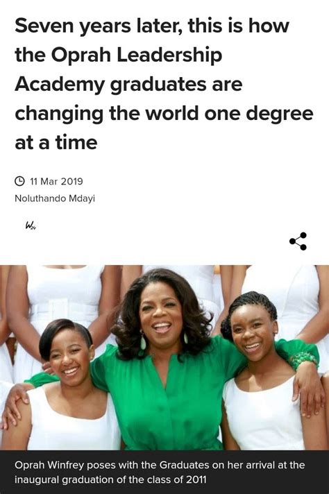 Finally, Oprah Winfrey School For Girls in South Africa Celebrates a ...