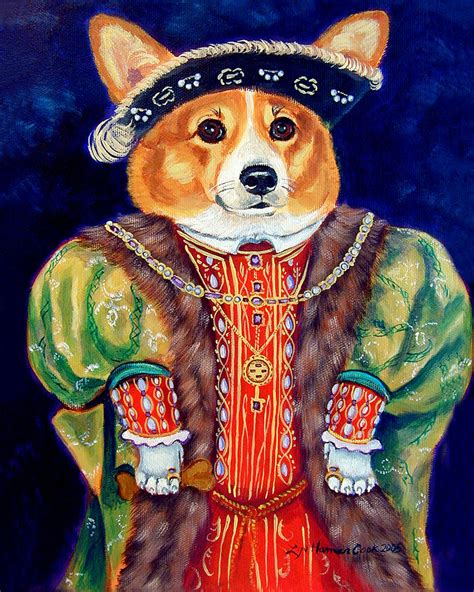 Corgi King Painting by Lyn Cook - Pixels