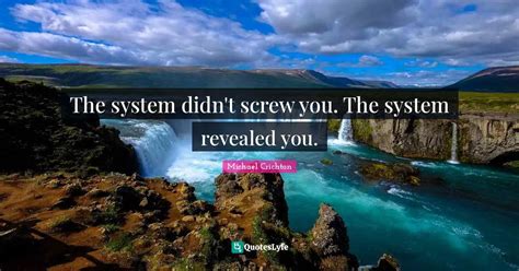 The System Didn T Screw You The System Revealed You Quote By