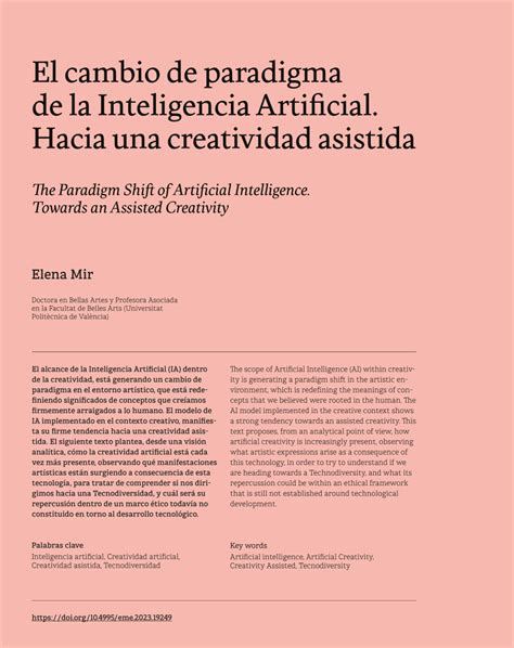 PDF El Cambio De Paradigma De La Inteligencia Artificial Hacia Una