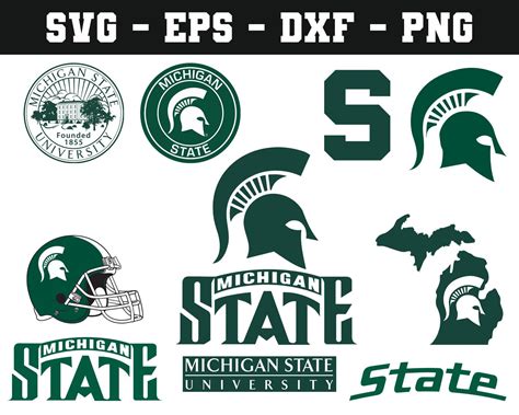 MICHIGAN STATE SPARTANS Football Bundle Logo SVG for Cutting with Cricut