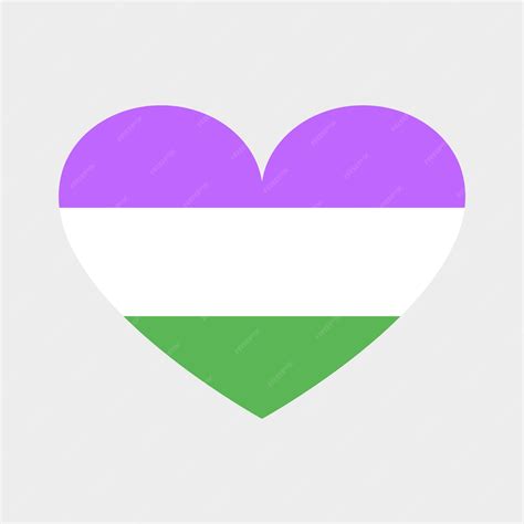 Premium Vector | Heart in lgbtq flag colors three horizontal stripes ...