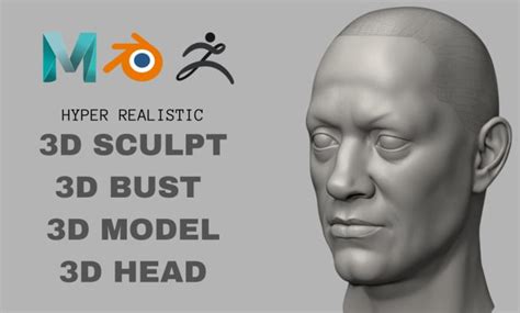 Sculpt 3d Head Bust Model 3d Sculpture Realistic Face For 3d Printing By Freeman 09 Fiverr