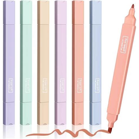 Lot De Surligneurs Pastel Double Extr Mit Couleurs Assorties