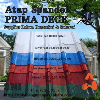 Jual Atap Spandek Prima Deck Pekanbaru November