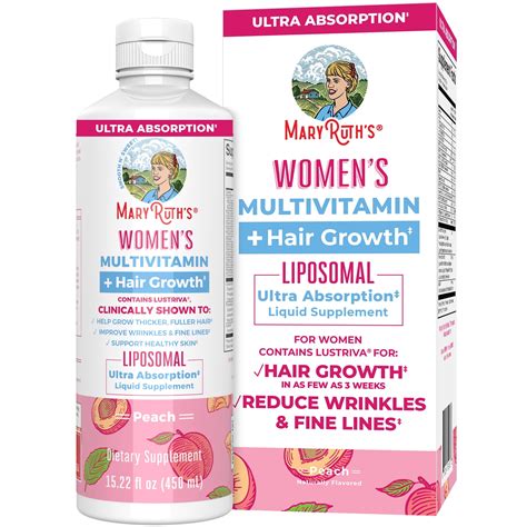 MaryRuth Organics Women's Multivitamin Liposomal, Hair Growth & Skin ...