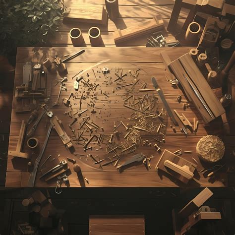 Premium Photo | Masterful Craftsmanship A Workshop on Display