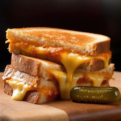 Premium Ai Image Grilled Cheese Sandwich Gooey And Cheesy Grilled Sandwich