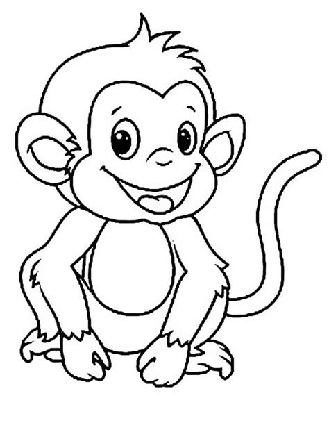 Spider Monkey Coloring Page