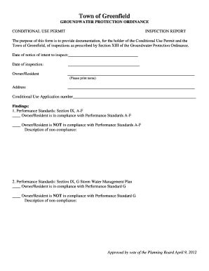 Fillable Online Groundwater Protection Ordinance Fax Email Print