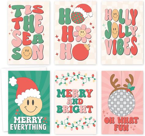 Amazon 24 Santa Christmas Cards With Envelopes Blank Holiday