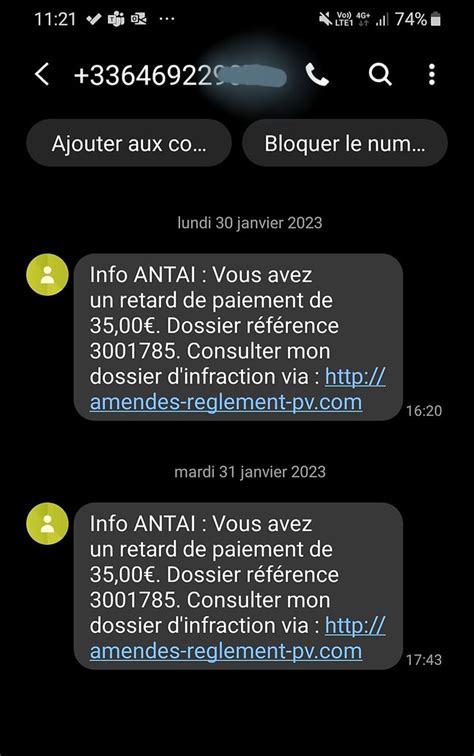 Contraventions amendes attention à l arnaque aux faux SMS de l ANTAI