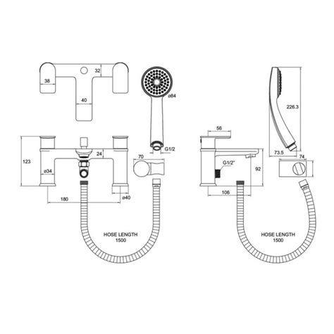 Deva Zonos Bath Shower Mixer Zon Pillar Mounted Chrome