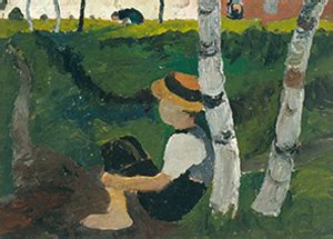 Paula Modersohn Becker Stiftung Knabe Am Weg Unter Birken