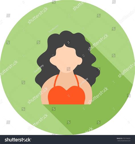 Lady Wavy Hair Stock Vector Royalty Free 755194525 Shutterstock