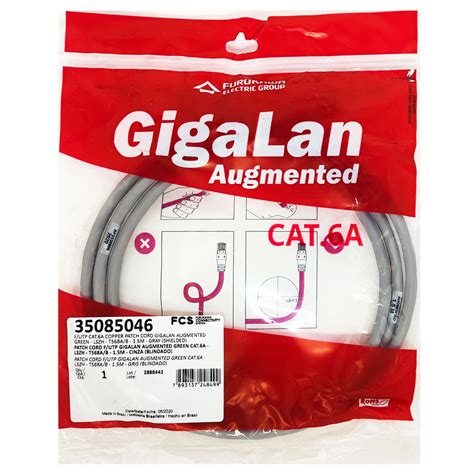 Patch Cord Cat A Gigalan Augmented Cinza