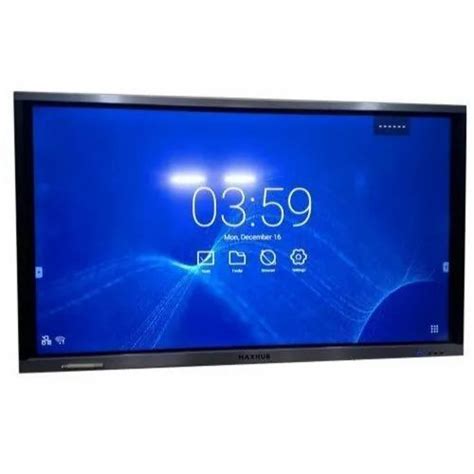 Black Wall Mounted Large Touch Screen Display, For Education And Office ...