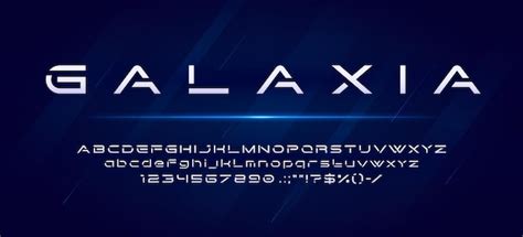 Premium Vector Futuristic Galaxy Font Space Typeface Modern Tech Alphabet Dynamic Type Vector