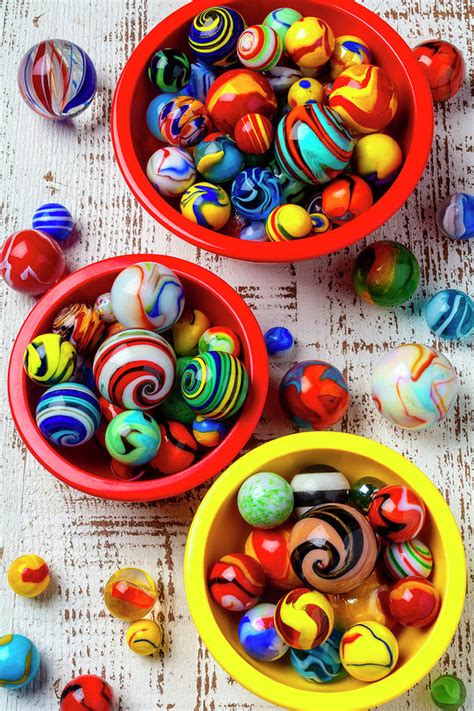 Colorful Glass Marbles In Bowls Photograph By Garry Gay Fine Art America