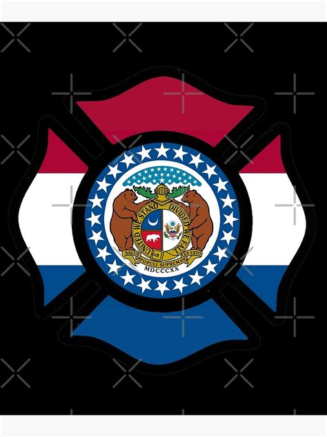 Missouri Firefighter Maltese Cross Poster For Sale By Bbenn28 Redbubble