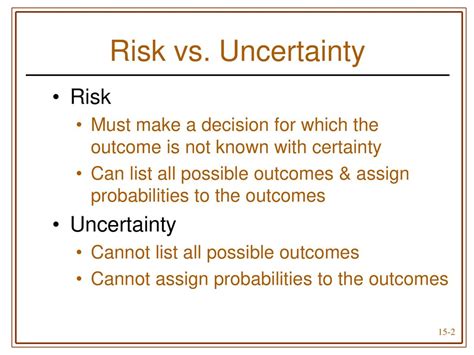 Chapter 15 Decisions Under Risk And Uncertainty Ppt Download