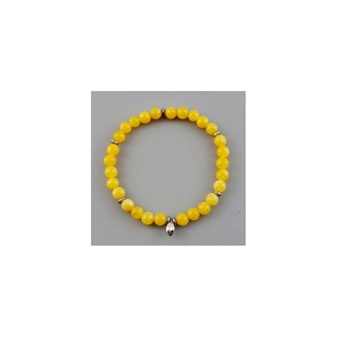 Bracciale elastico agata gialla 6 mm Marakò Gioiello Italiano