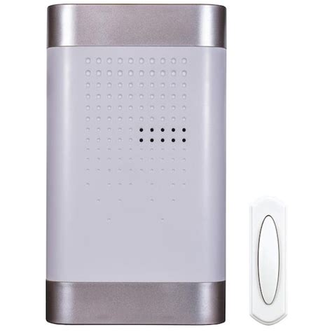 Hampton Bay Wireless Battery Operated Door Bell Kit In White With Nickel Trim Brickseek