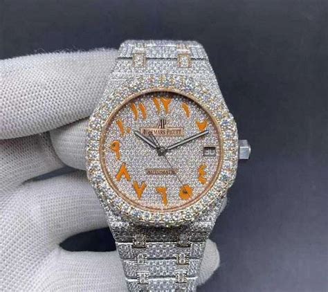 Full Iced Out VVS Hip Hop Diamond Stainless Steel 2 Tone Gold Plated