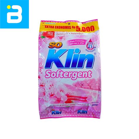 Jual So Klin Softergent Sakura Strawberry 215G Shopee Indonesia