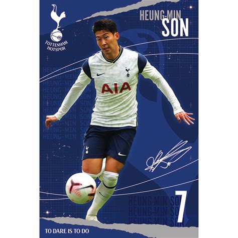 Heung Min Son Tottenham Hotspur Soccer Wall Poster 24 Inches X Etsy