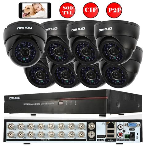 OWSOO Full CIF DVR 16CH 800TVL Security Camera System HDMI Network