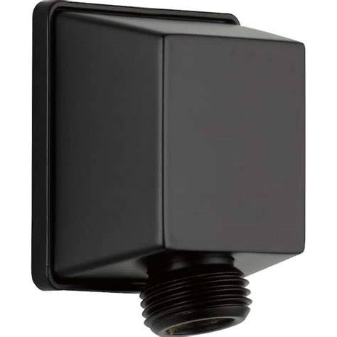 Delta Square Hand Shower Wall Elbow In Matte Black 50570 BL The Home