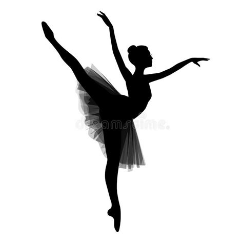 Ballerina On White Background Stock Vector Illustration Of Graceful