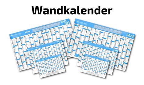 Schuljahres Wandkalender 2024 2025