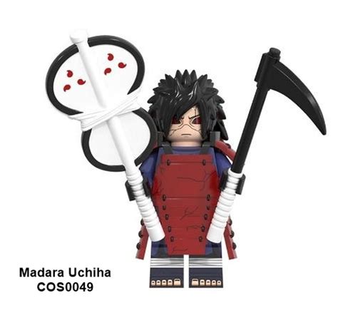 Minifigura Bloco De Montar Madara Uchiha Sharingan Ninja Foice Naruto