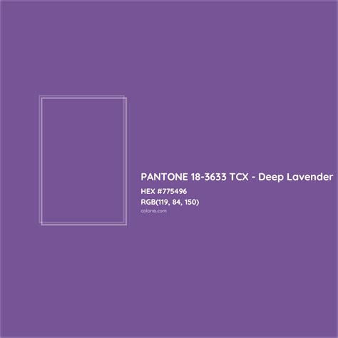 About PANTONE 18-3633 TCX - Deep Lavender Color - Color codes, similar ...