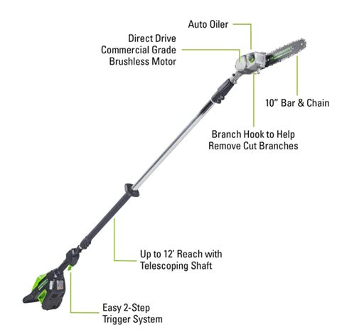 Greenworks 82v Gen Ii Telescopic Pole Saw Skin Only Henderson Mowers And Chainsaws