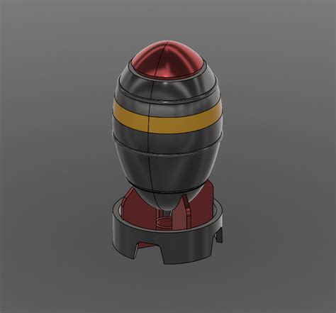 Stl File Mini Fallout Nuke Bomb Storage 💣 ・3d Printing Template To