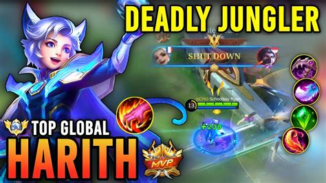 Deadly Jungler Harith Best Build Top Global Harith Gameplay