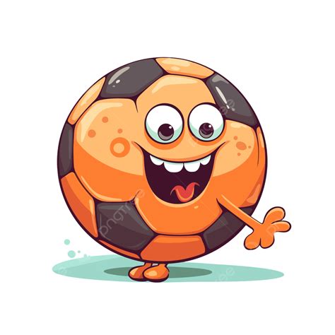 Fu Ball Clipart Cartoon Orangefarbener Fu Ball Mit Ausgestreckten