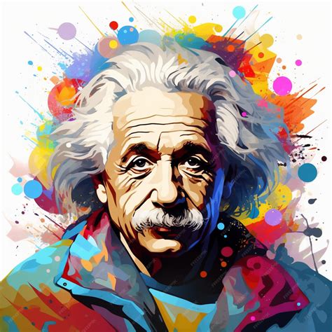 Premium AI Image | Albert Einstein vector colorful graffitiisolated background