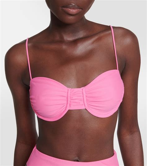 Mia Bikini Top In Pink Jade Swim Mytheresa