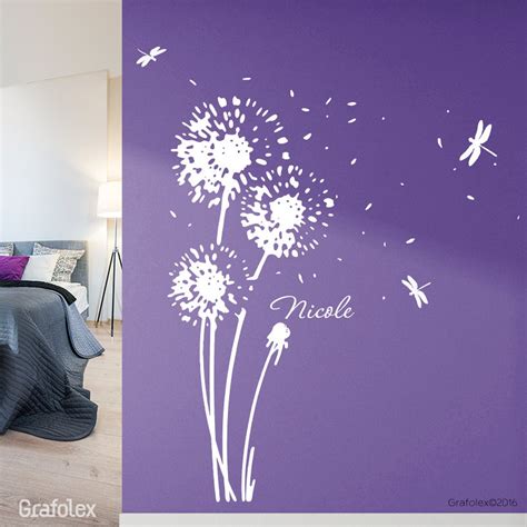 Wandtattoo Pusteblume Und Wunschname L Wenzahn Wandsticker