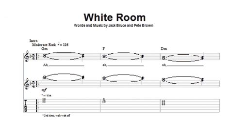 White Room Guitar Tab Single Guitar Print Sheet Music Now