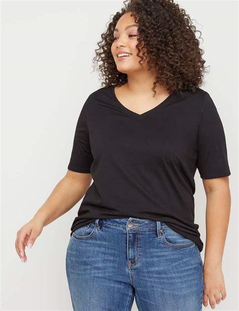 Lane Bryant Perfect Sleeve V Neck Tee V Neck Tee V Neck Tees