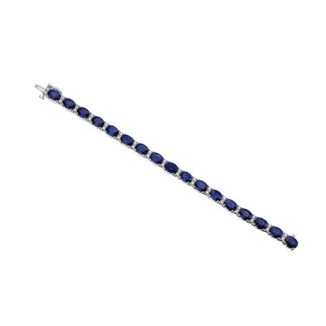 Oval Sapphire Round Diamond Bracelet Ses Creations