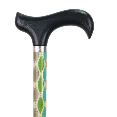 Ziggy Leaf Pattern Cane With Derby Handle Health And Care