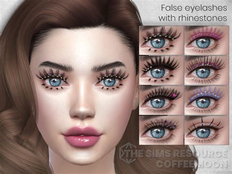 The Sims Resource False Eyelashes With Rhinestones