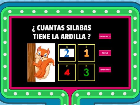 EL SUPER JUEGO DE LA SILABA Gameshow Quiz