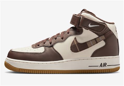 Nike Air Force 1 Mid Brown Plaid Dv0792 100 Release Date Sbd